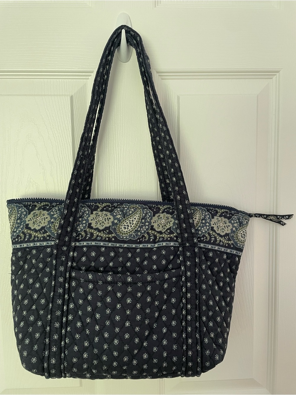 Vintage Vera Bradley Medium Paddy Tote in Seaport Navy (retired)